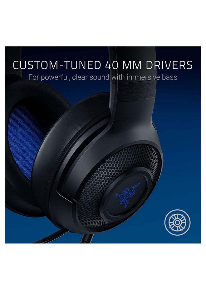 RAZER - Kraken X Ultralight Gaming Headset: 7.1 Surround Sound Capable, Lightweight Frame, Bendable Cardioid Microphone, for PC, Xbox, PS4 And Nintendo Switch - Image 1