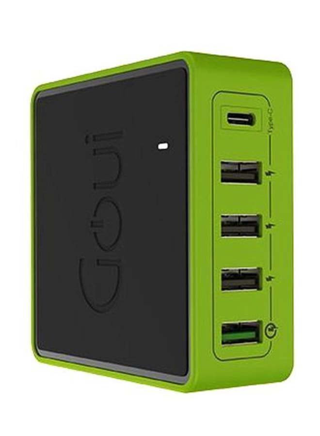 Kimba Light Powerful Desktop 5-Port Charger Black/Green - v1667311917/N35352379A_4