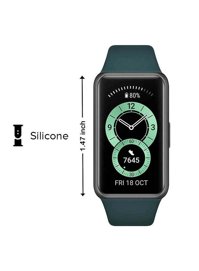 HUAWEI - Band 6 All-Day SPO2 Monitoring Fullview Display 2 Weeks Battery Life 1.47 inch Forest Green - Image 1