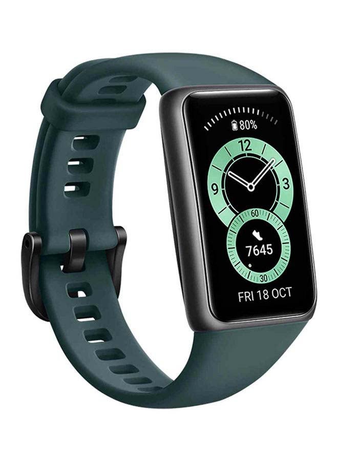 HUAWEI - Band 6 All-Day SPO2 Monitoring Fullview Display 2 Weeks Battery Life 1.47 inch Forest Green - Image 1