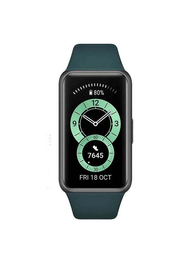 HUAWEI - Band 6 All-Day SPO2 Monitoring Fullview Display 2 Weeks Battery Life 1.47 inch Forest Green - Image 1