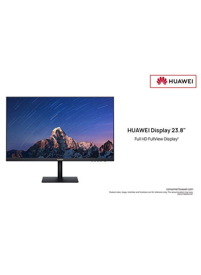 هواوي - تلفزيون بشاشة IPS بدقةٍ كاملة الوضوح مقاس 23.8 بوصة بمنفذي HDMI وVGA وبتقنية الضوء الأزرق المنخفض  - طراز AD80HW أسود - Image 1