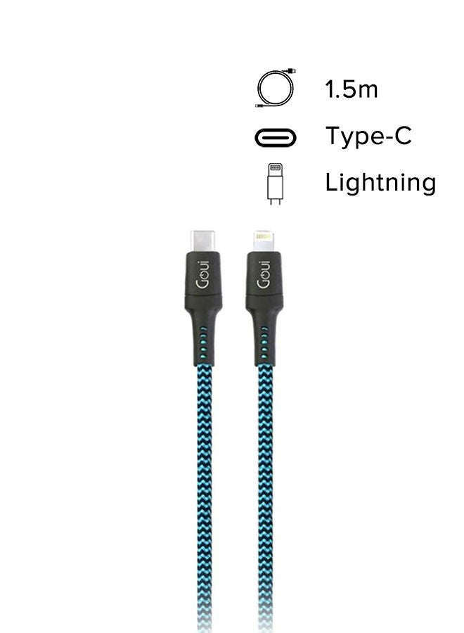 8PIN Ultra Fast Charging Cable 150cm Blue/Black