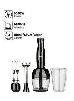 TORNADO Hand Blender  Chopper, Whisk, THB-1000MC Black  - Image 1