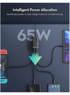 RAVPOWER RP-PC136 PD Pioneer 65W 4-Port Wall Charger black  - Image 5