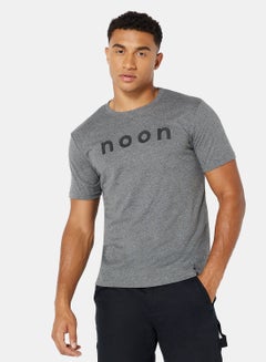 noon Merchandise T-Shirt For Men Dark Grey Melange  - Image 1