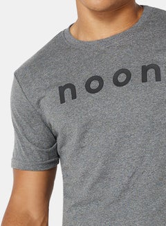 noon Merchandise T-Shirt For Men Dark Grey Melange  - Image 5