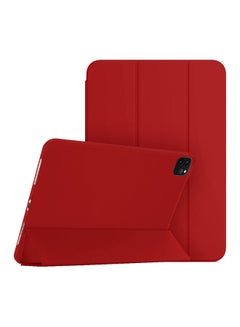 MARGOUN iPad Pro 12.9-inch Case (2020) Leather Folio Stand Folding Cover Compatible with Apple iPad Pro 12.9" (4th) Generation Red  - Image 1