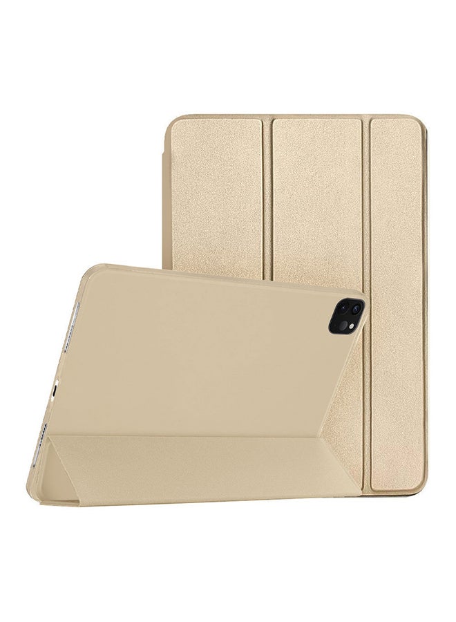 MARGOUN iPad Pro 12.9-inch Case (2020) Leather Folio Stand Folding Cover Compatible with Apple iPad Pro 12.9" (4th) Generation Gold - Image 1