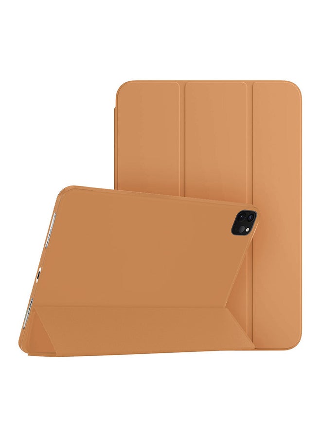 MARGOUN iPad Pro 12.9-inch Case (2020) Leather Folio Stand Folding Cover Compatible with Apple iPad Pro 12.9" (4th) Generation Brown - Image 1