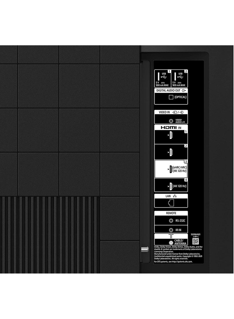 سوني - تلفزيون برافيا الذكي مقاس 55 بوصة بشاشة LED بدقة فائقة الوضوح وجودة 4K مع نظام جوجل وتقنية دولبي فيجن وتقنية HDR وسرعة عرض داخلية 120 هرتز - طراز 2022 KD-55X90K أسود - Image 1