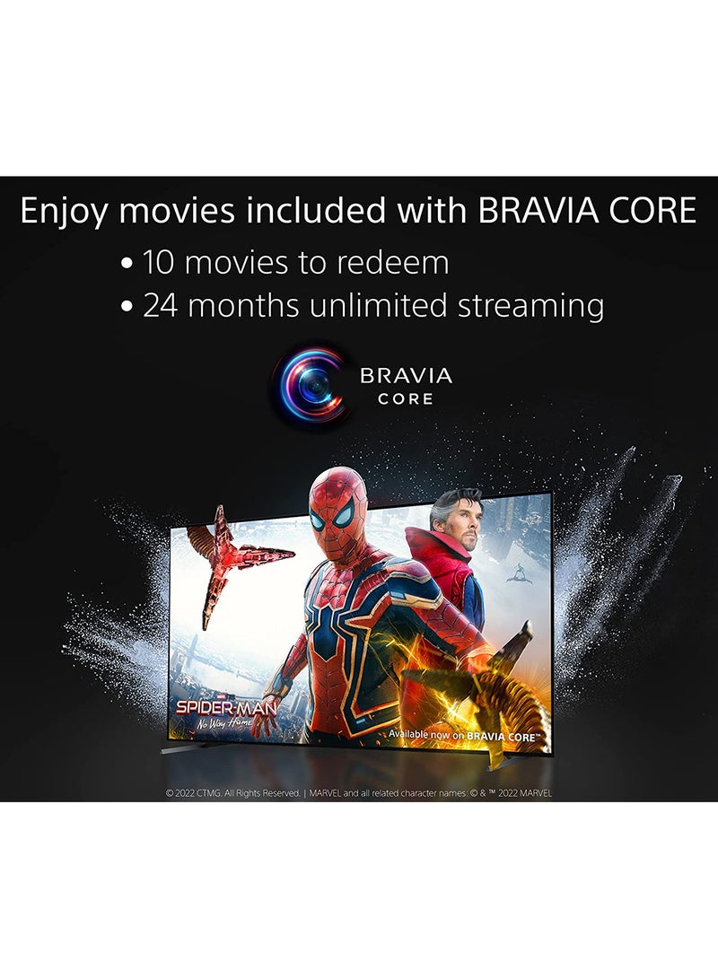 سوني - شاشة 65 بوصة QD-OLED 4K UHD HDR Master Series BRAVIA Core مع تلفزيون Google الذكي HDMI 2.1 وميزات حصرية لطراز PlayStation 5 2022 - Image 1