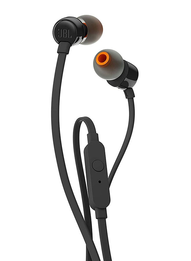 JBL - Tune 110 Wired In-Ear Headphones - Deep Pure Bass - 1-Button Remote - Tangle Free Cable - Ultra Comfort Fit Black - Image 1