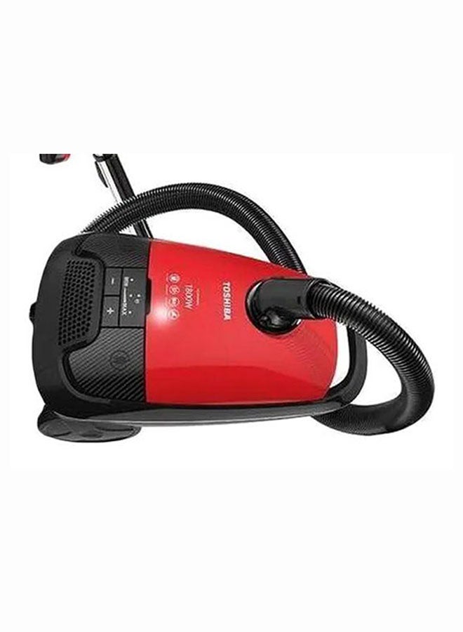توشيبا - مكنسة كهربائية 1 فلتر هيبا 1800 W VC-EA1800SE أحمر وأسود - Image 1