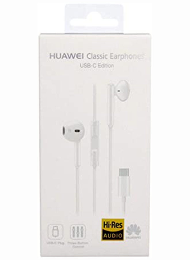 HUAWEI - CM33 Wired In-Ear Headphones With Mic White - Image 1