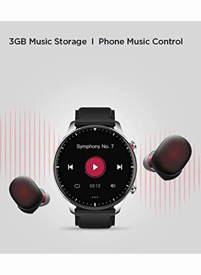 Amazfit - 471.0 mAh GTR 2 Smartwatch with 3D Curved Bezel-less Design Classic Edition Obsidian Black - Image 1
