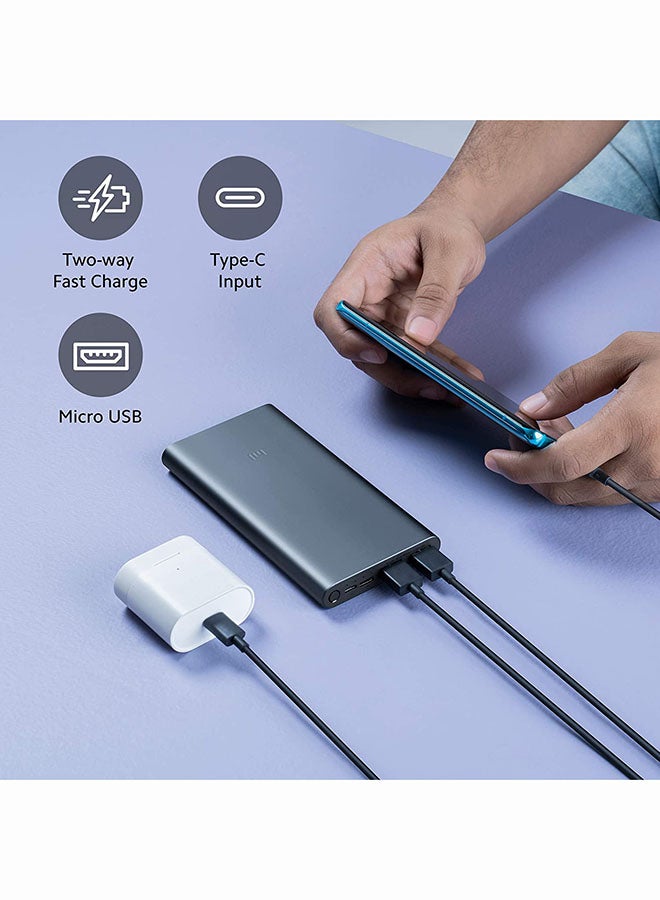 Xiaomi - 10000.0 mAh Mi 18W Fast Charge Powerbank 3 Black - Image 1