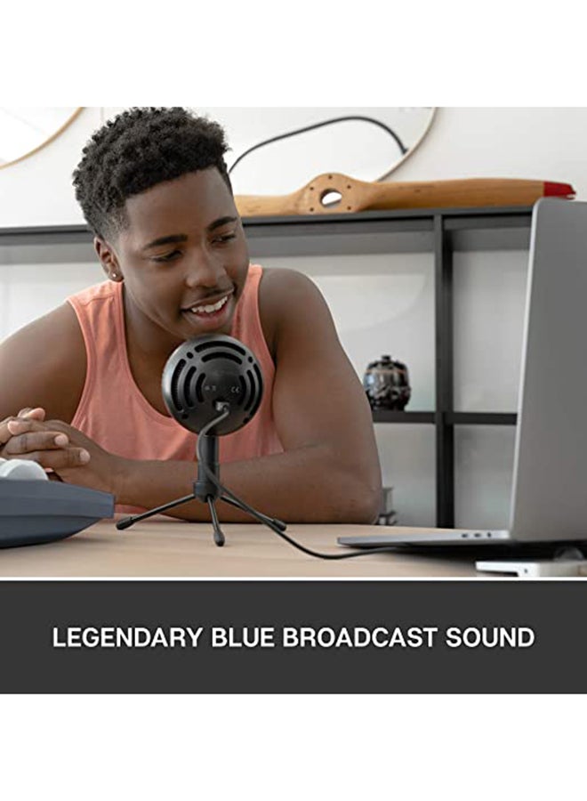 Blue USB Microphone Snowball - GB Gloss Black - Image 3