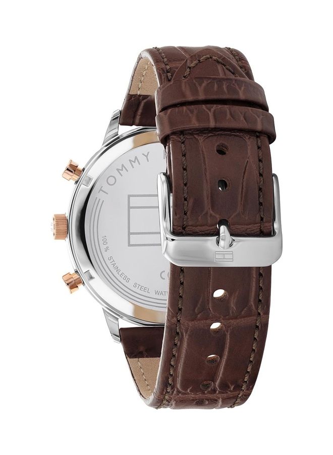 TOMMY HILFIGER - Men's Leather Analog Wrist Watch 1791987 - Image 1