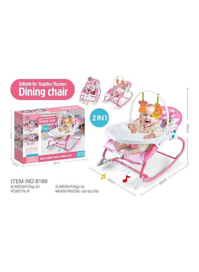 Kidle - 2 In 1 Music Vibrating Baby Rocker + Dining Table - Image 1