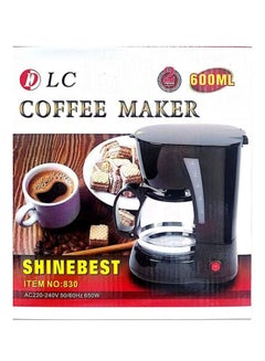 دي إل سي  ماكينة صنع قهوة كهربائية مزودة بمرشح للسوائل 600.0 ml 650.0 W 830 أسود\ساطع\فضي  - Image 3