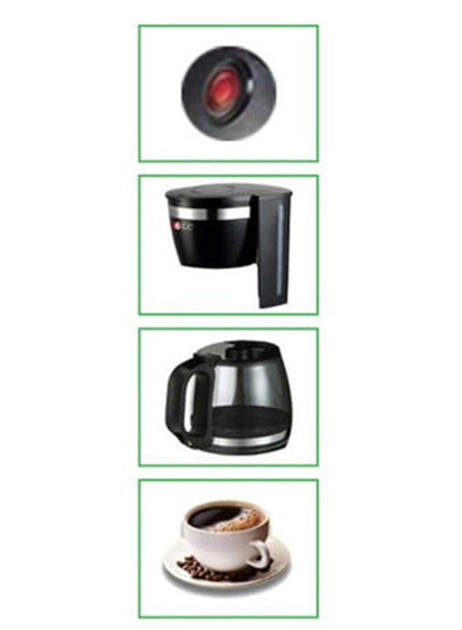 DLC Liquid Filter Coffee Machine 1.25 L 800.0 W DLC-CM7302 Black/Clear/Silver  - Image 3