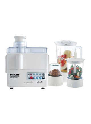 4-In-1 Food Processor, Juicer, Blender, Meat Chopper, Grinder, 2 Speeds + Pulse, Powerful Motor, Stainless Steel Blade, Perfect For Dry And Wet Fine Grinding, Mixing And Juicing 1.5 L 300 W NFP1724N White - v1667393601/N51431018A_1