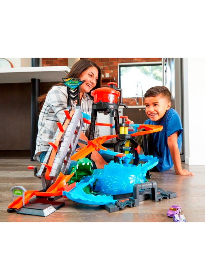 Hot Wheels - Color Shifters Ultimate Gator Car Wash Playset 15.24X66.04x43.12cm - Image 1