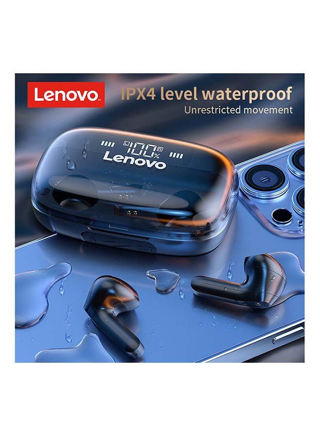 Lenovo - QT81 Wireless Earphone Touch Button Hifi Stereo Earbuds 40mAh Battery BT 5.0 Waterproof Headphones With Mic Black - Image 1