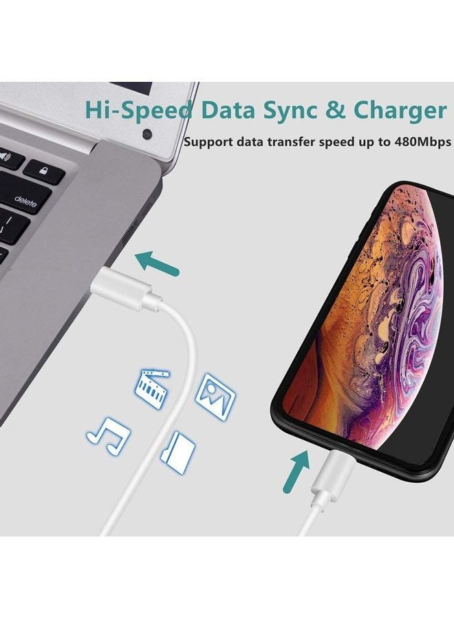Rock Pow - 20W USB Type C PD 3.0 Power Adapter Wall Charge and Lead Charging with Phone Fast Charger USB C Plug and Cable 1M,  for iPhone 12/12 Pro/12 mini/12 Pro Max/11 Pro Max SE 2020 X XR XS 8 iPad White - Image 1