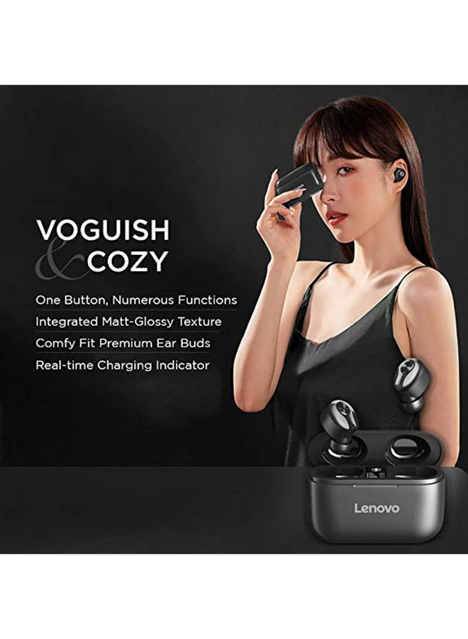 Lenovo - HT18 True Wireless Stereo Earbuds Black - Image 1