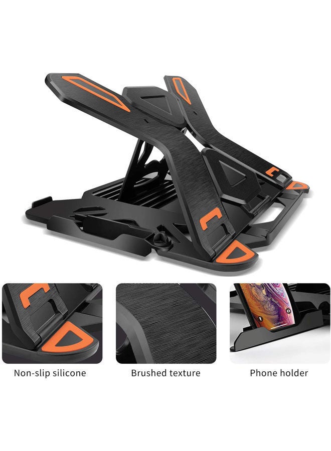 Rock Pow Adjustable Multi-Angle Stand For 10 to 17-inch Laptops Black  - Image 1