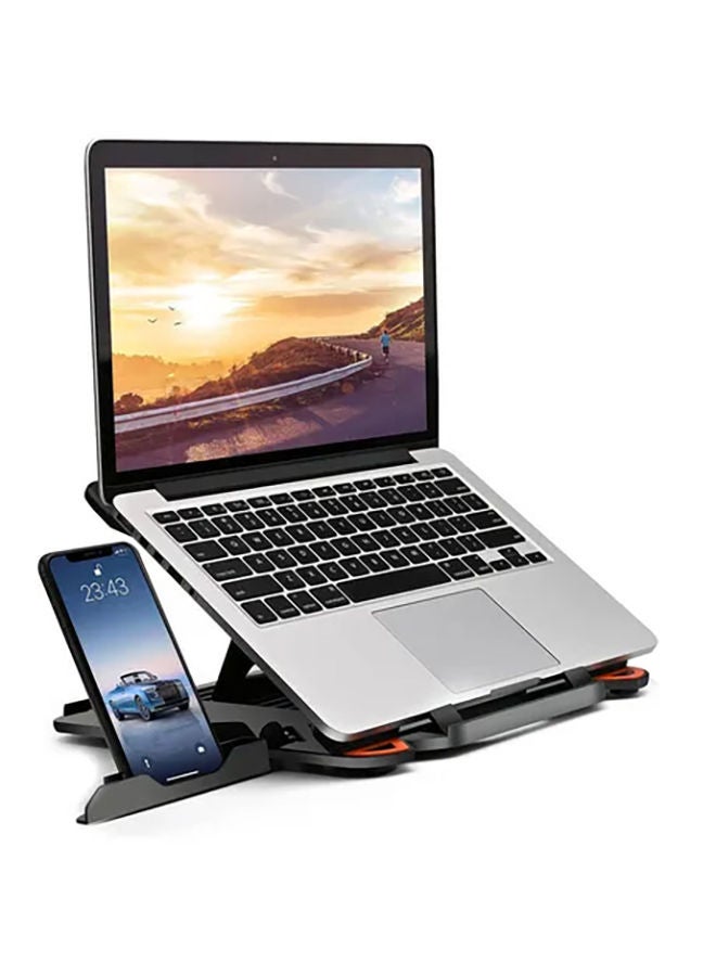 Adjustable Multi-Angle Stand For 10 to 17-inch Laptops Black