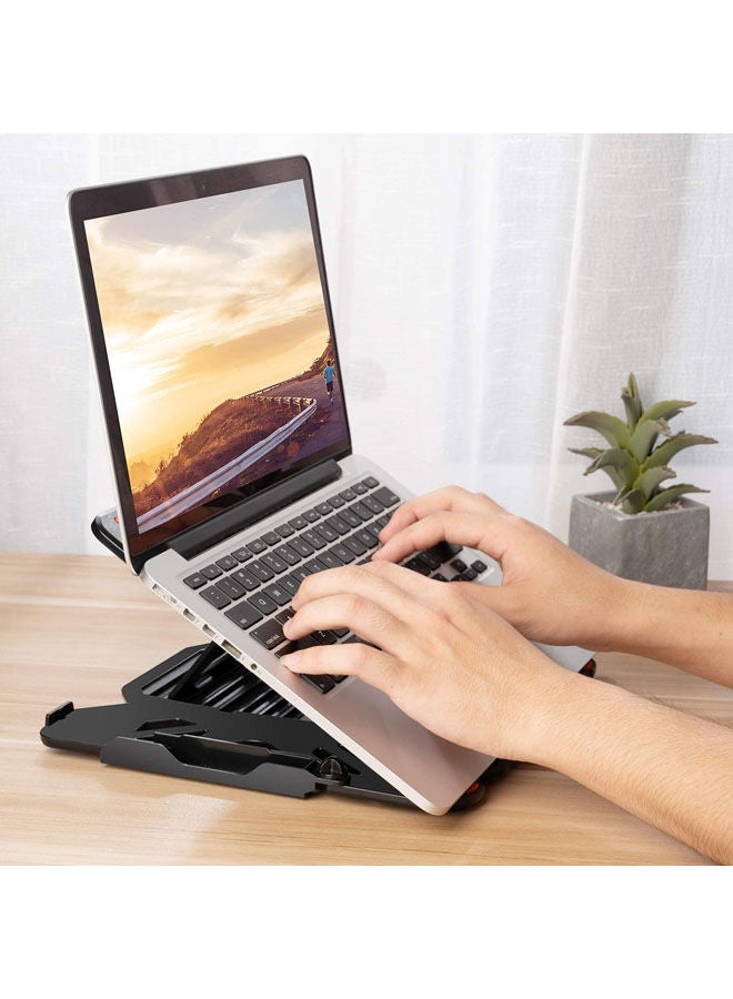 Rock Pow Adjustable Multi-Angle Stand For 10 to 17-inch Laptops Black  - Image 5