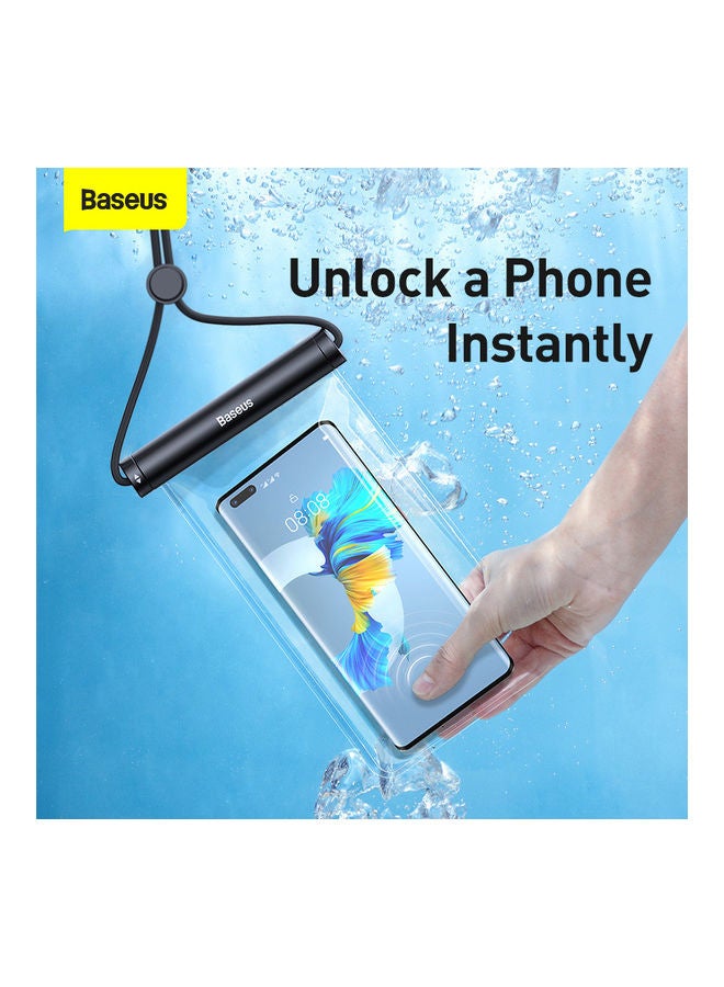 Waterproof Phone Case, Certified IPX8 30M Deep Waterproof Phone Pouch, Univesal Waterproof Cell Phone Case Fit for Big Phones up to 7.2" Compatible with iPhone 15 Pro Max/15 Plus,14/13/12/S22/S23 Ultra Black Black