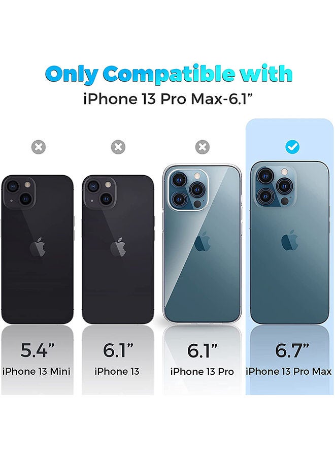 روك بو لاصقتي حماية للشاشة من الزجاج المقوى وواقيتين لعدسة الكاميرا لهاتف آيفون 13 برو ماكس مقاس 6.7 بوصة شفاف - Image 2