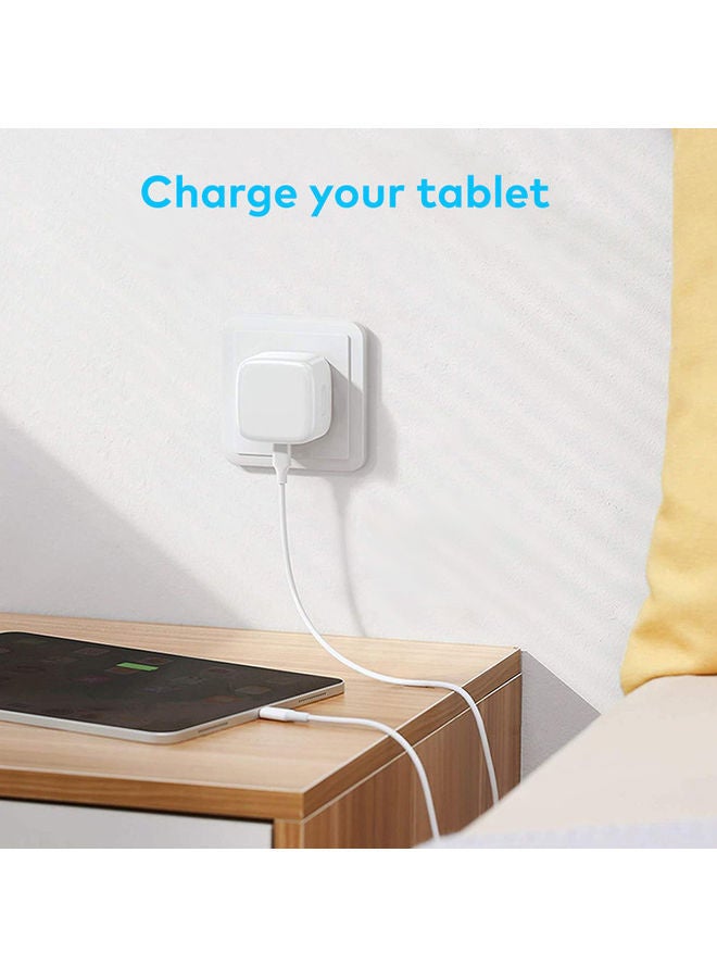 Wall Charger For iPhone ,Type-C Port , With Cable Type-C White