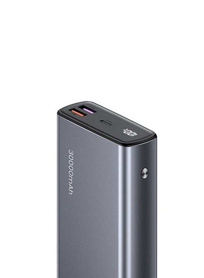 Usams - 30000.0 mAh PB59 Dual QC3.0+PD 65W Fast Charging Power Bank With Type-C Cable Black - Image 1