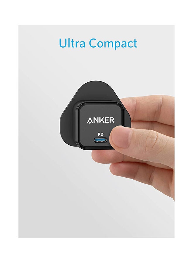 Anker - USB C Charger, 20W Fast Charger, PowerPort III 20W Cube Charger For iPhone 12/12 Mini/12 Pro/12 Pro Max/11, Galaxy, Pixel 4/3, iPad Pro And More Cable Not Included Black - Image 1