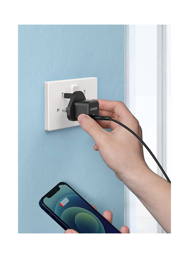 Anker - USB C Charger, 20W Fast Charger, PowerPort III 20W Cube Charger For iPhone 12/12 Mini/12 Pro/12 Pro Max/11, Galaxy, Pixel 4/3, iPad Pro And More Cable Not Included Black - Image 1
