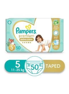 Premium EXTRA CARE Diapers, Size 5, 50 Baby Diapers - v1667398088/N53363128A_1