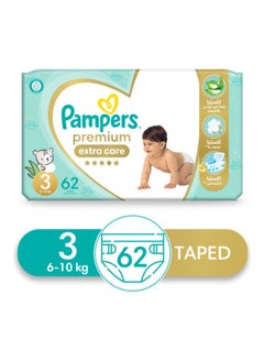 Premium EXTRA CARE Diapers, Size 3, 62 Baby Diapers - v1667398140/N53363126A_2