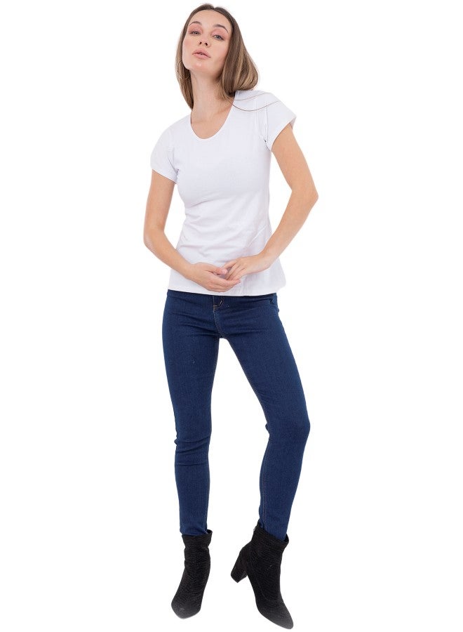 Carina Wear Round Neck SS M4542- White - Image 1