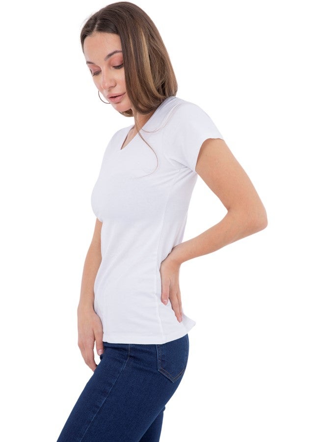 Carina Wear Round Neck SS M4542- White - Image 2