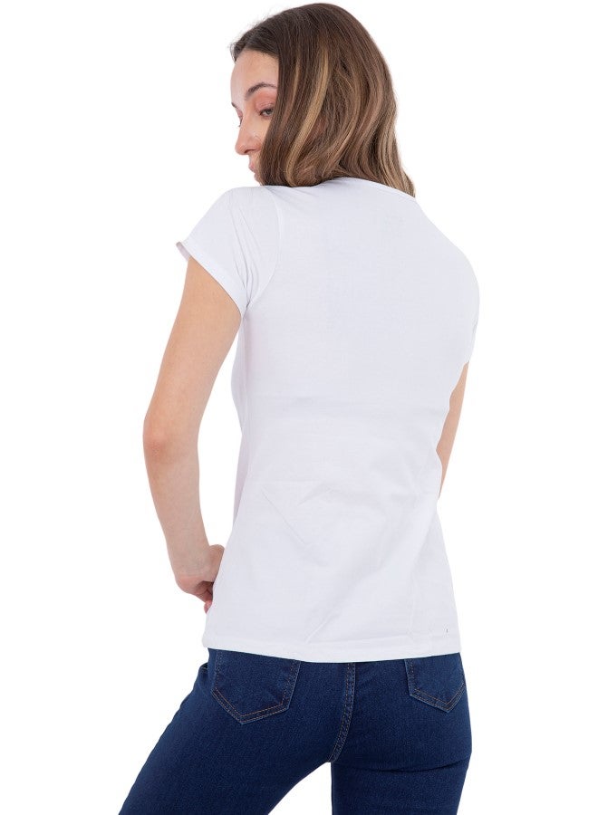 Carina Wear Round Neck SS M4542- White - Image 3