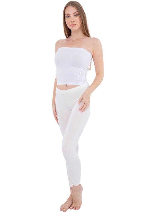 Carina - Seamless Strapless Tube Top White - Image 1