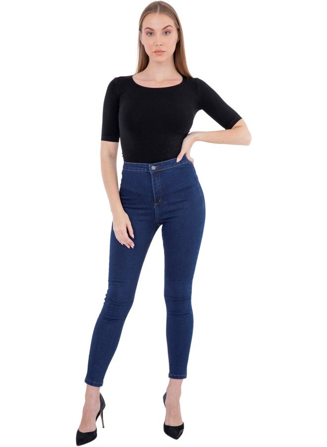 Carina Microfiber Short Sleeves Top Black  - Image 1