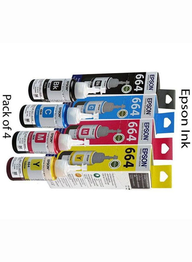 EPSON - 664 4-Piece Refillable Ink Bottle Black/Cyan/Magenta/Yellow - Image 1
