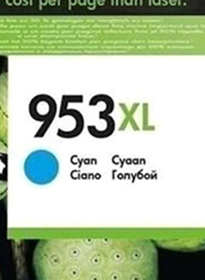 HP 953XL High Yield Original Ink Cartridge - F6U16AE Cyan  - Image 3