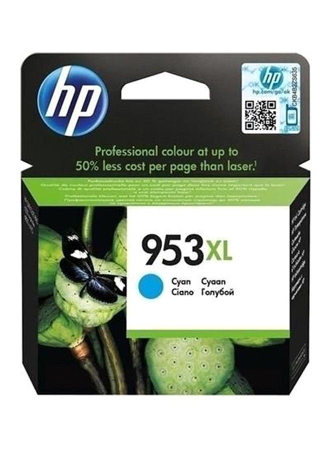 HP 953XL High Yield Original Ink Cartridge - F6U16AE Cyan  - Image 1